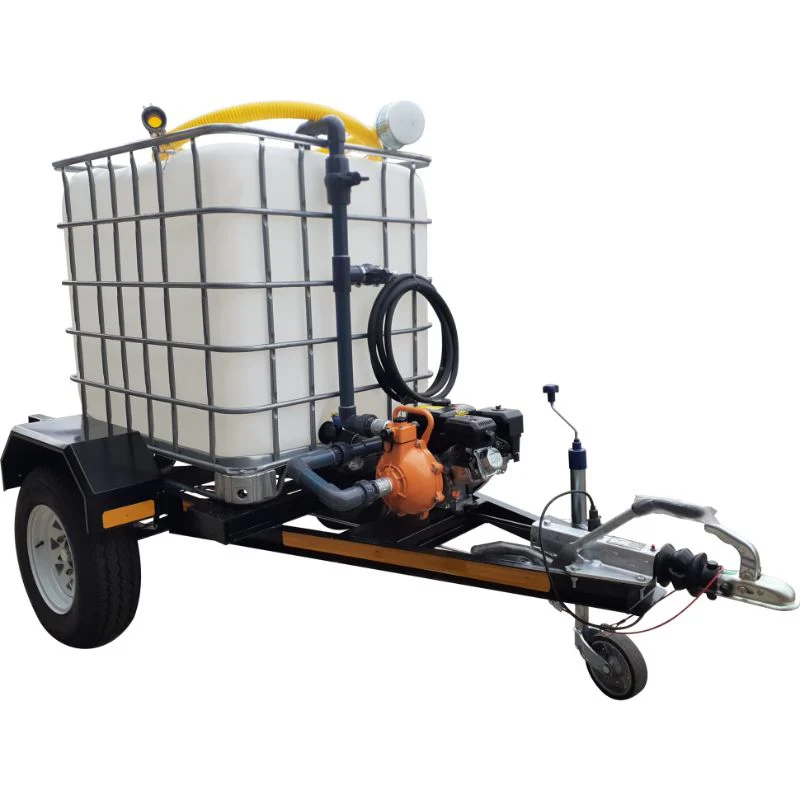 1000l Water Bowser trailer 7bar-1-outlet Flowbin™ braked for sale in South Africa - SME Warehousing Solutions