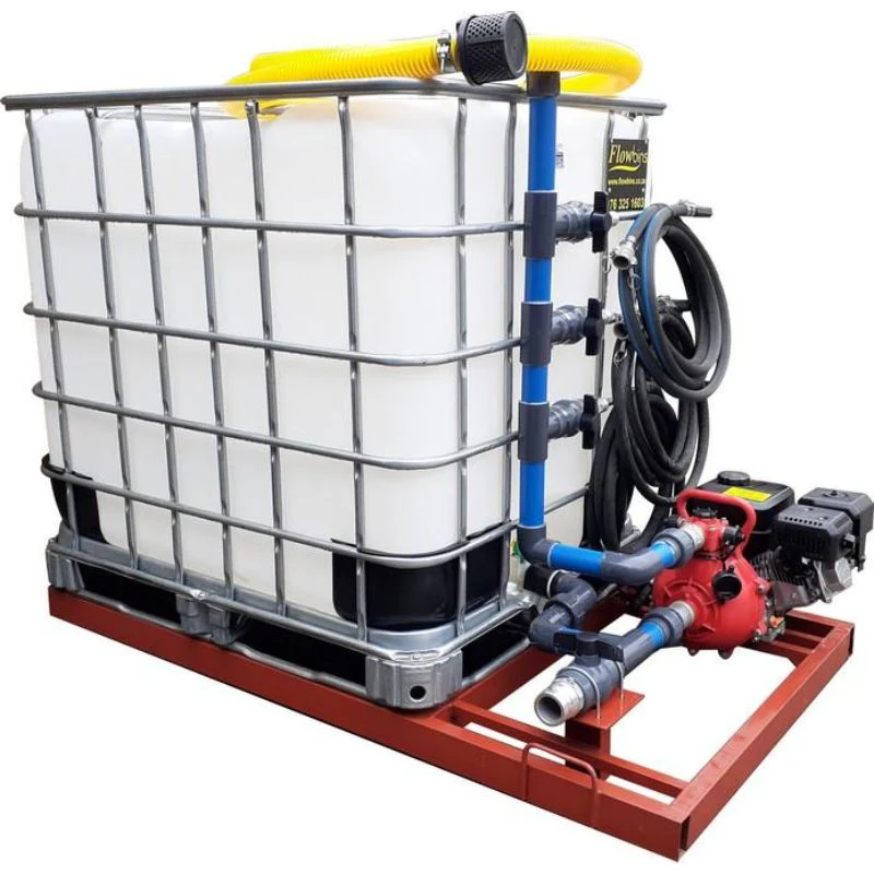 1000l Water Bowser trailer 9.5bar-3-outlet Flowbin™ braked for sale in South Africa - SME Warehousing Solutions